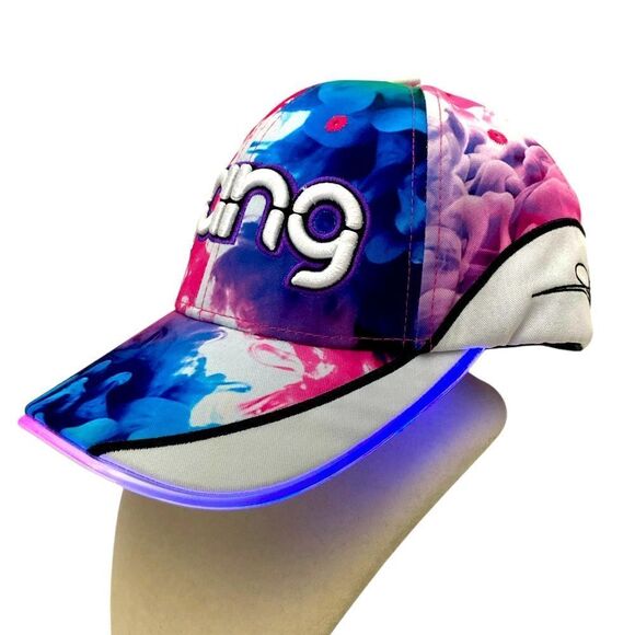 Bang Energy Drink Embroidered Light-Up Finger Paint Hat Adjustable Snap Strap - Picture 3 of 11